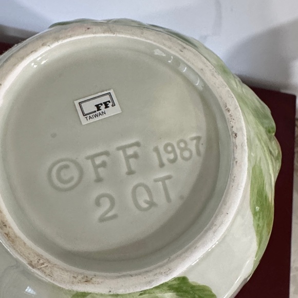 1987 VINTAGE 2 QT FITZ & FLOYD 3D HUMMING BIRD PITCHER - Picture 7 of 9